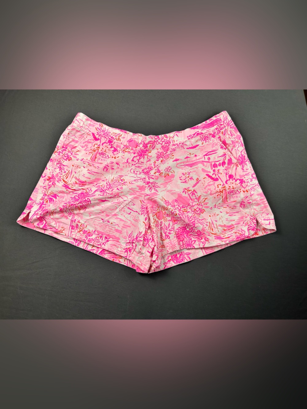 Lilly Pulitzer Pink Floral corton shorts (c0094)